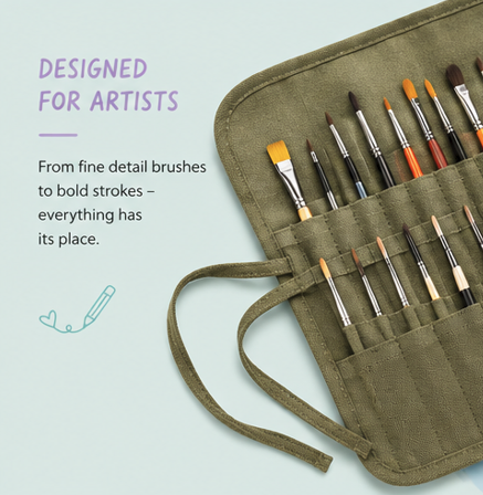 22 Slot Brush Storage Bag - Image 3