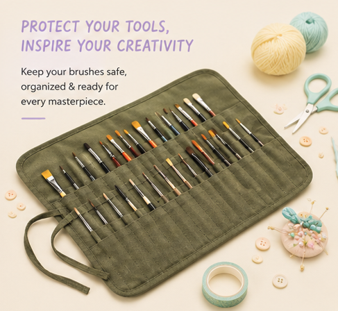 22 Slot Brush Storage Bag - Image 4